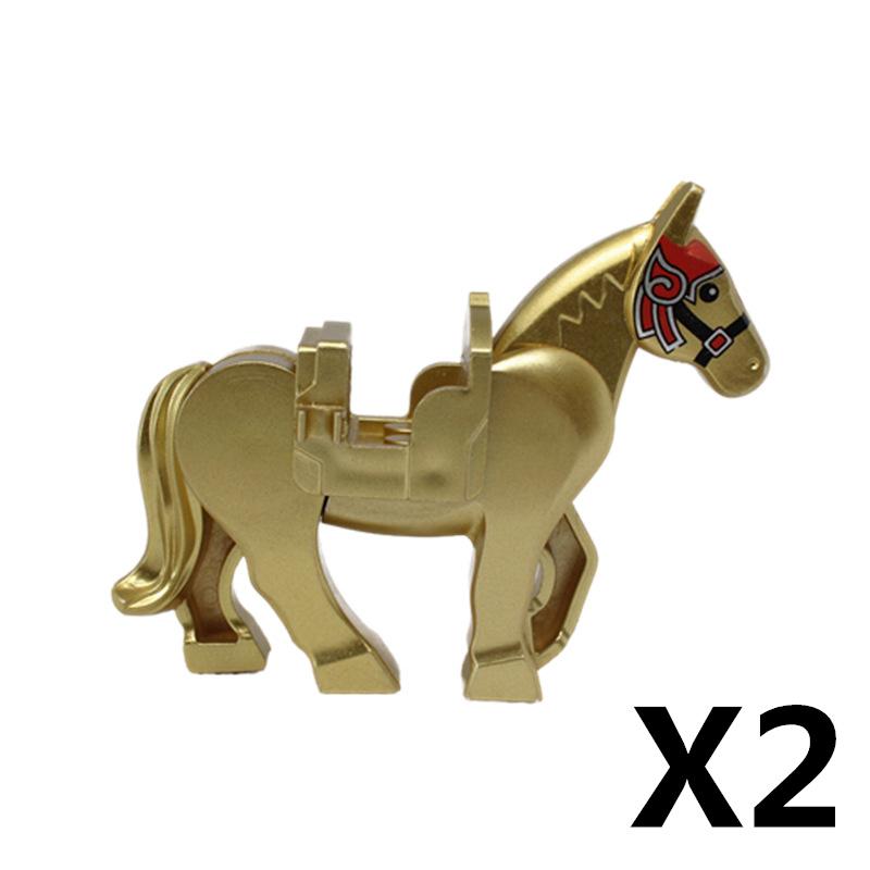 Medieval Castle Knight Building Block African Animal Elephant Tiger Camel Deer Bear Dragon Horse soldier Sheep Boar MOC Toy Gift