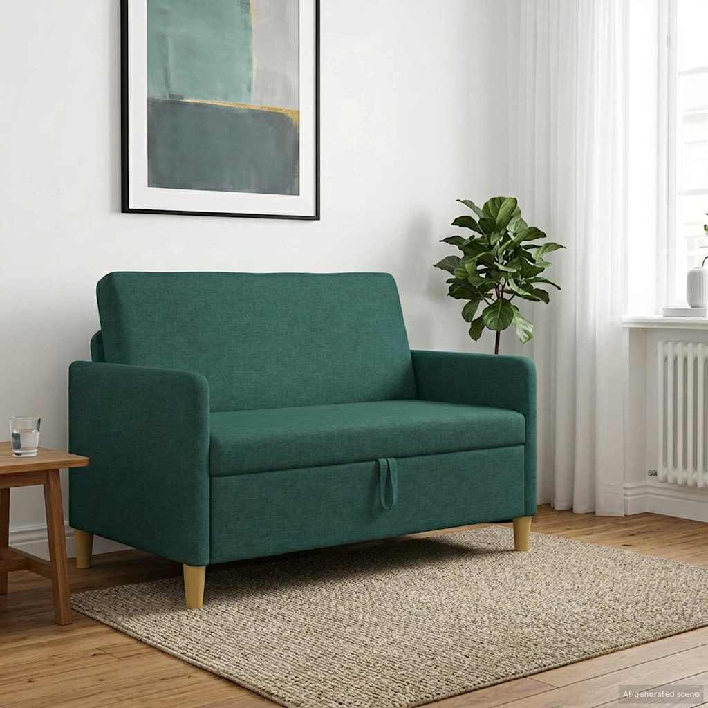 Storage Sofa In Dark Green 122 X 78 X 87 Cm Polyester