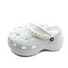 Crocs Classic Platform Clog Delos Butterfly Wings Beach Travel Versatile Fashion Trend EVA Hole Shoes Unisex Green