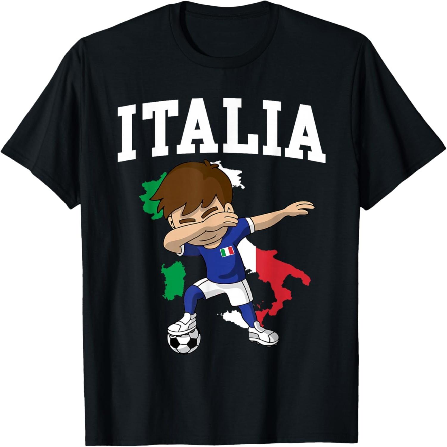 Italia Soccer Boy Italian Italy Flag Map Sports Team Coach T-Shirt S разноцветный
