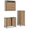 Bathroom Furniture Set with Shelf 3 Pcs Artisan Oak Wood Based Material