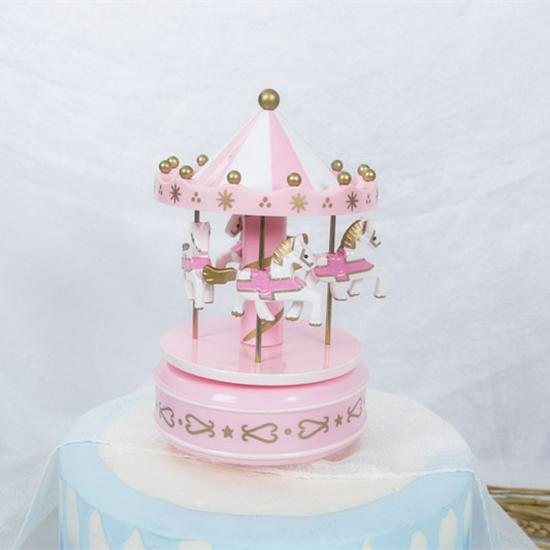 Christmas Carousel Cake Decoration Music Box - Perfect Gift for Girls & Creative Baking Ornament