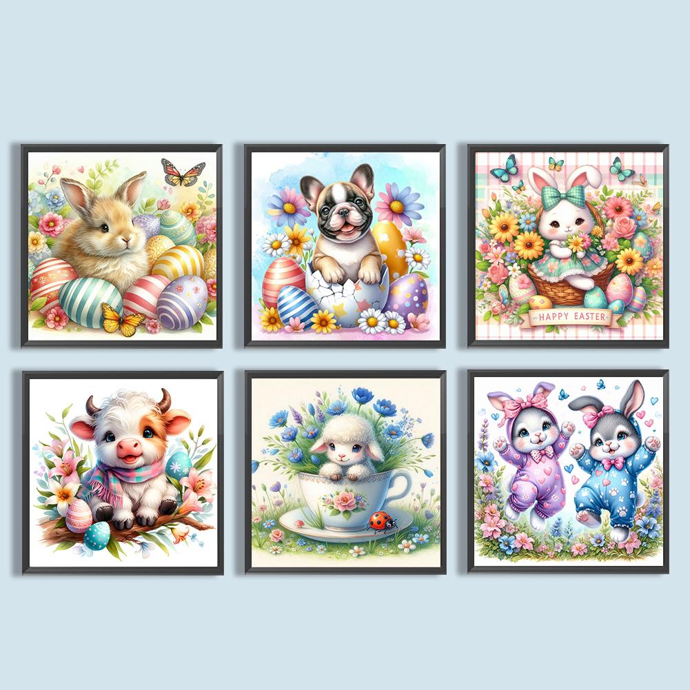 2pcs 5D DIY Full Round Drill Diamond Painting New Creative Easter Kit Home Decor Art Craft 30x30cm Living Room Bedroom Decoratio