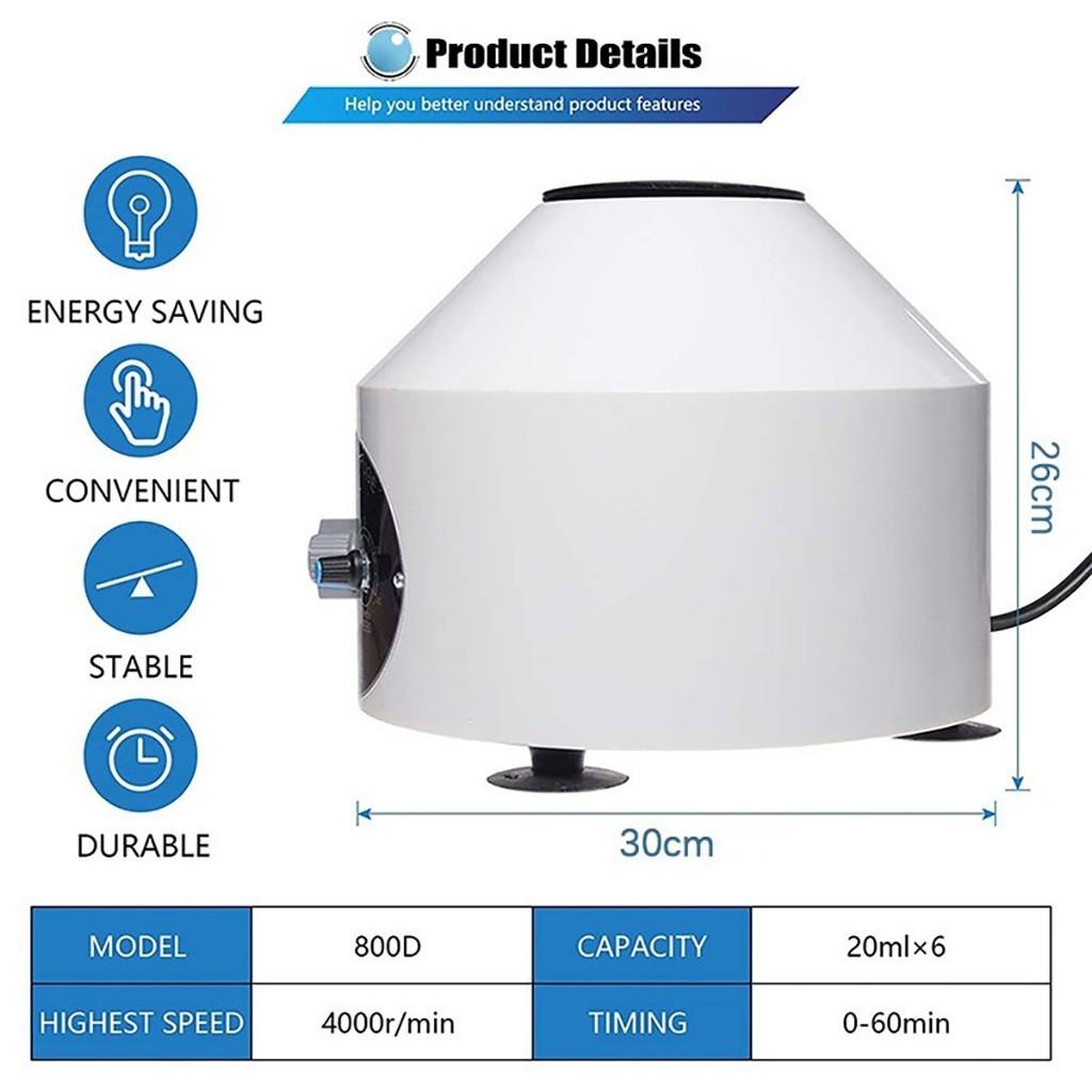

Центрифуга 800D Prp Медицинская Машина Центрифуга 4000 об/мин Тест Плазма Крови Центрифуга Машина Центрифуга Single adjust