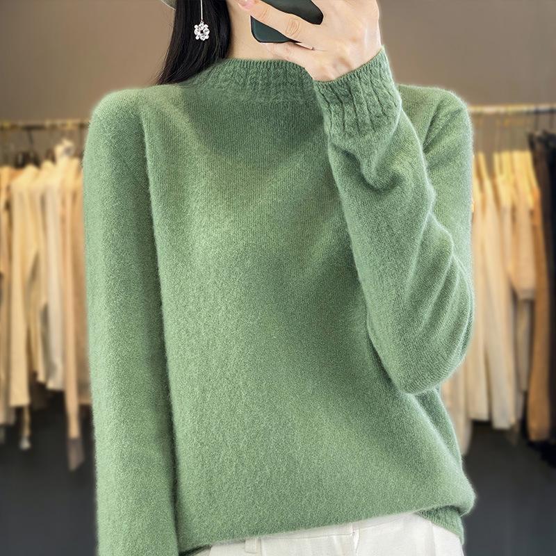 

Топ-кардиган вязаный с круглым вырезом средней высоты для женского осенне-зимнего стиля, готовая одежда первой линии, свитер с базовым узором «скрученный цветок» XXL