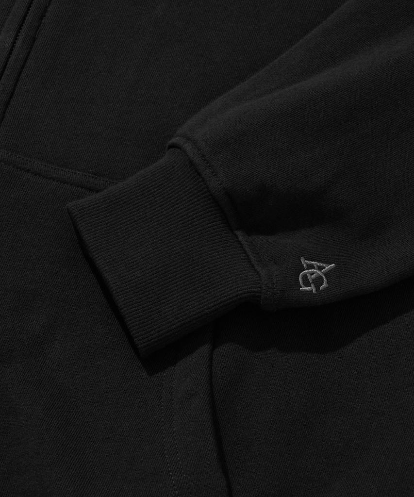 Agod 2_Way Sweat Hooded Zip-Up [Black]