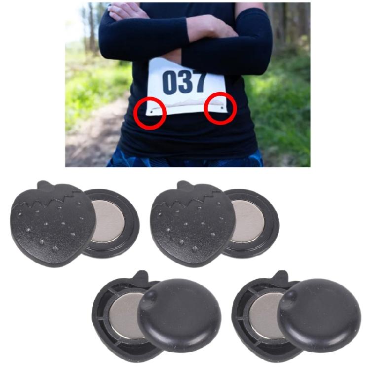 Race Bib Attachment Clip 4 Pairs Premium Magnets For Triathlons Lightweight Competition Gear No Needle Required