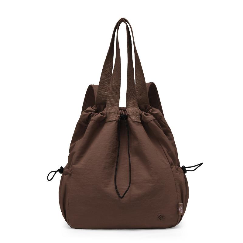 Mochila con cordón elegante de gran capacidad, bolso de mano informal para mujer