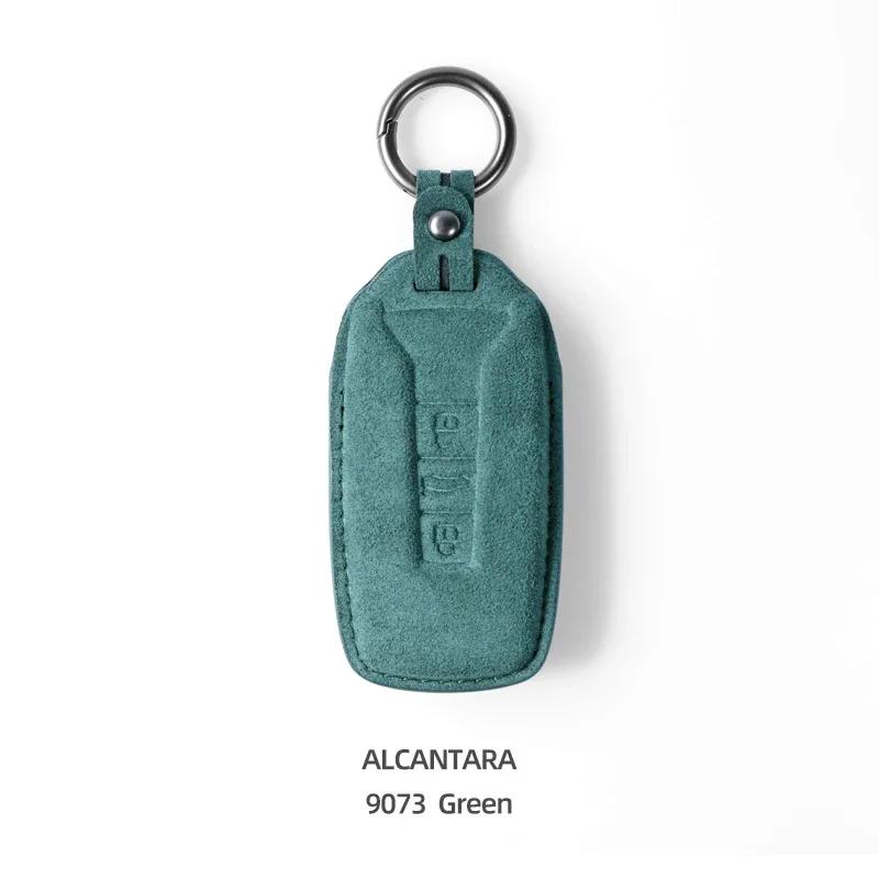 For Volkswagen VW Polo Tiguan Golf Jetta Beetle Eos Scirocco Up Transporter Sharan Made of Alcantara Wrap Car Key Case Cover