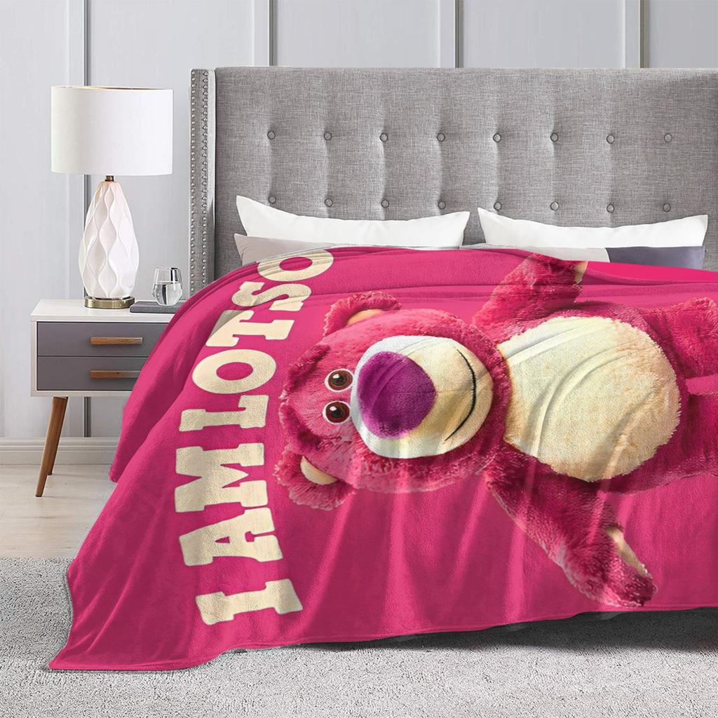 Lotso Cartoon Blanket Soft Warm Aesthetic Plush Bedding Throws For Bedroom Picnic Flannel Bedspread Bed Cover