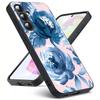 Blaue Rose Kunst Für Samsung Galaxy S23 S24 S25 Ultra S22 Plus S21 Schwarzes Weiches Case Wasserdichtes Weiches Case