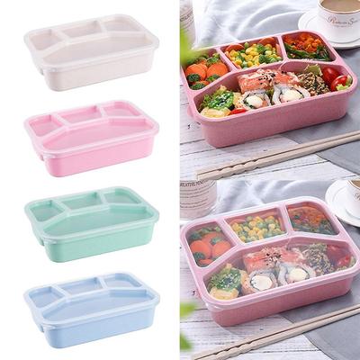 Multicolor Compartments Bento Case Plastic Lunchbox High Quality Japese Style Lunch Box  Commuting
