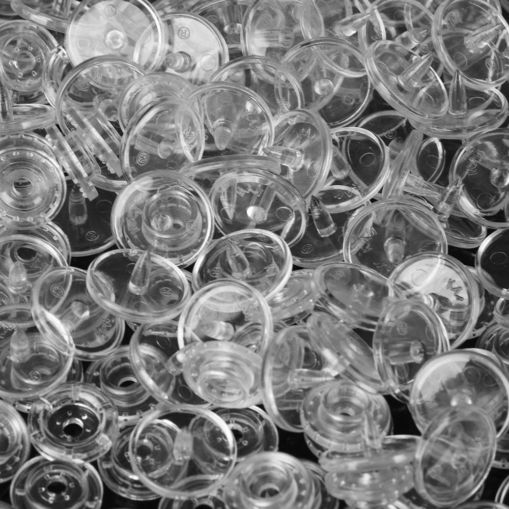 Sewing Accessories Plastic Scrapbooking Transparent Fasteners Press Button Snap Buttons