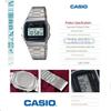 Casio Universal Vintage Retro Digital Free Buckle Wristwatch A158WA-1D