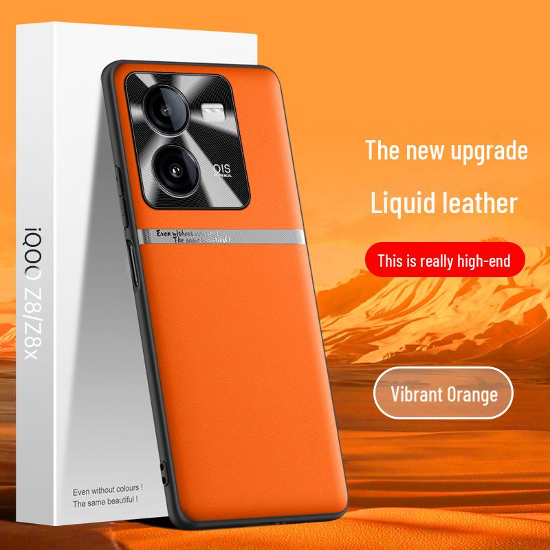 iQOOZ8 Liquid Leather Anti-Fall Protective Cover for Z8x - One-Piece Design