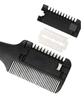Hair Cutting Comb Black Handle Hair Brushes with Razor Blades Barber Scissors Hair Salon Thinning Hairdressing DIY Styling Tools
