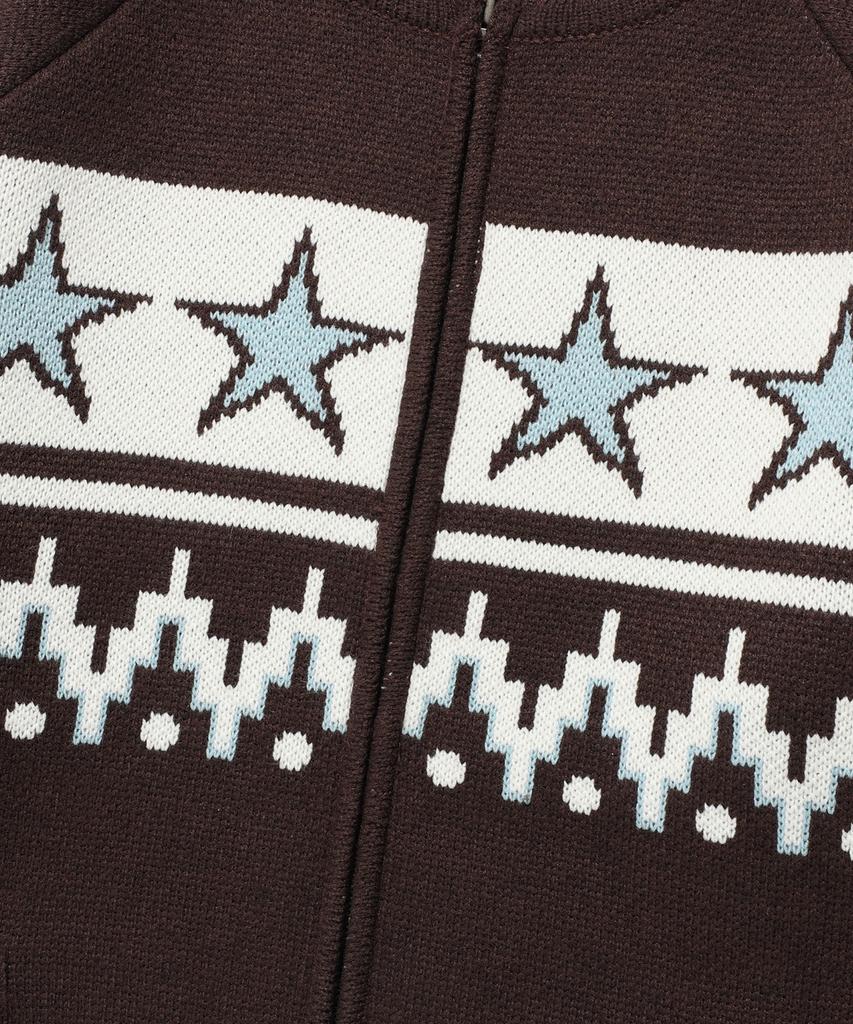 ISTKUNST Star Cowichan Knit Cardigan_Brown(Ik2Ffmk680A)