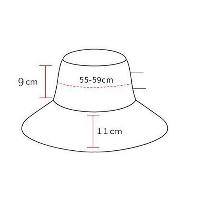 Double-Sided Foldable Bucket Hat For Women Girls Summer Sun Hat Fisherman