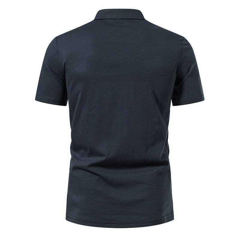Men's Summer Drawstring Polo Shirts Short Sleeve Tops Casual Solid Stylish Loose Fit Golf Polo Shirts for Men Solid Breathable Collared T-Shirts