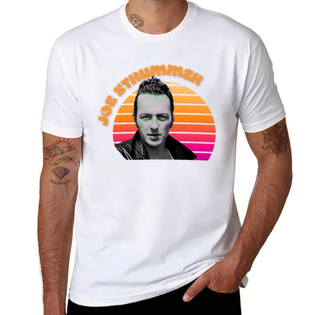 Joe Strummer T-Shirt Tops Blanks Oversized Mens Graphic T-shirts Anime