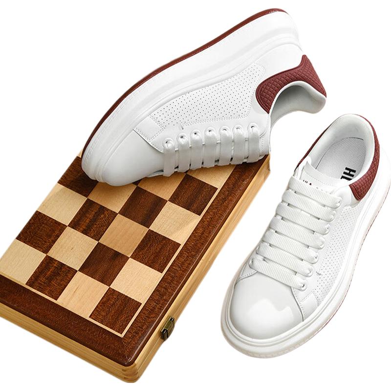 HLA Men s Casual Perforated Platform Sneakers 42