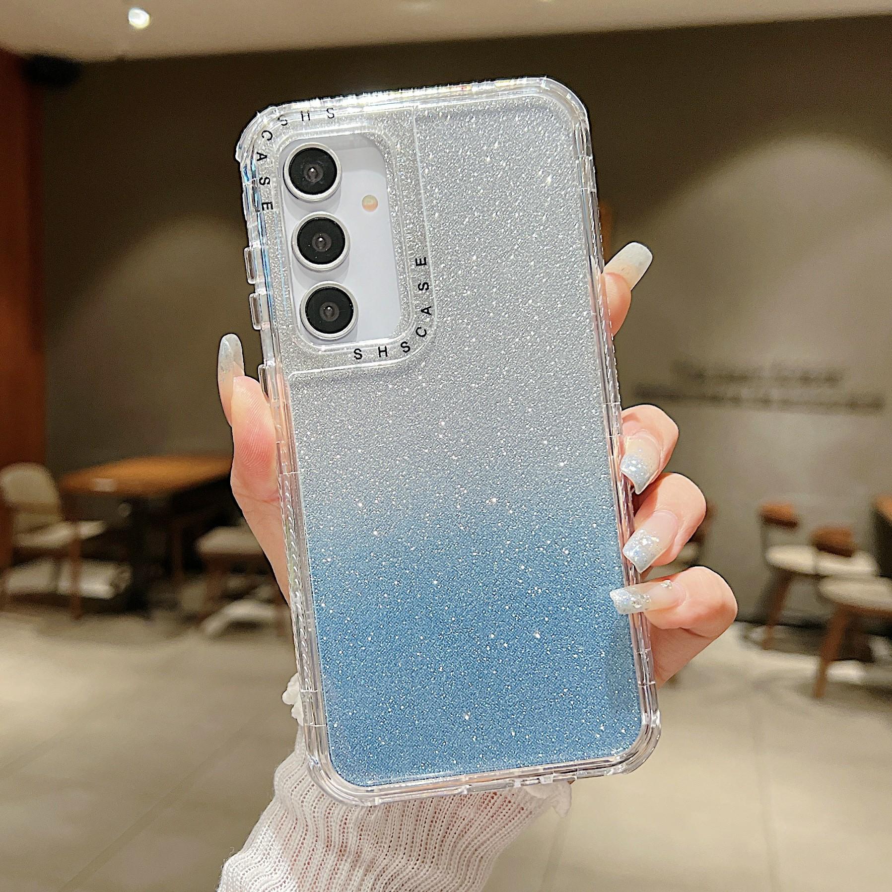 

For Samsung Galaxy S25 Case Glitter Design PC + TPU Shockproof Phone Cover B