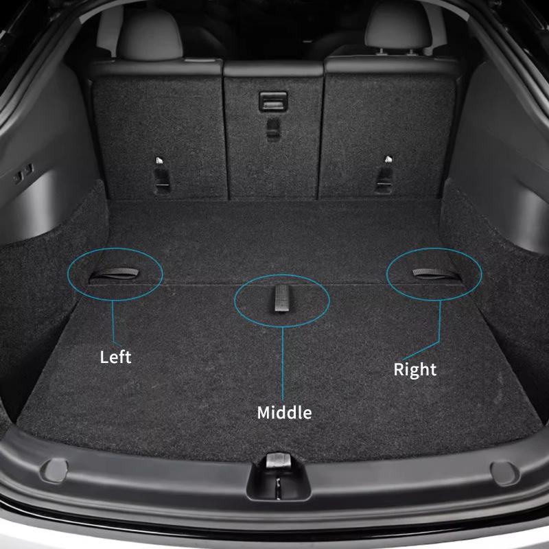nwjcg2 Rear Trunk Rope DrawString for Tesla Model Y Open Tail Box Cover Handle Pull Strap Tidying Organizer Car Accessories Mat Gadgets