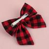 2Pcs Cute Plaid Bow Hair Clips For Girls Scottish Style Red And Black Check Decor Bownot Hair Barrettes Hair Accessories Gifts