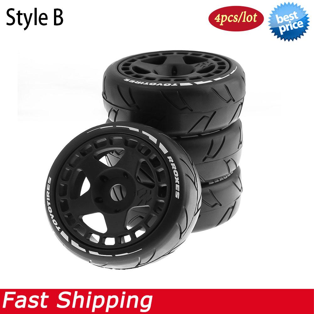 4PCS RC On-Road Tires Wheels 17mm Hex for 1/8 Arrma Limitless Infraction Felony ZD Racing HongNor Upgrade Parts