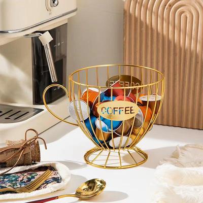 Estante creativo para almacenar cápsulas de café de estilo nórdico: Gran capacidad para decoración de salones de té y café instantáneo.