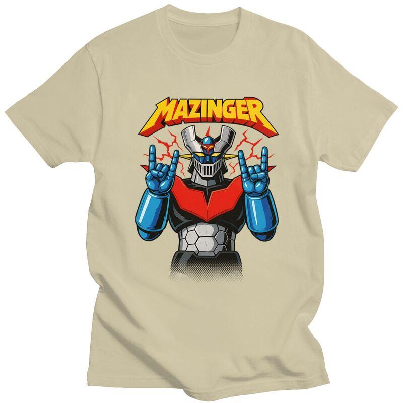 Custom Mazinger Metal T Shirts Unisex Pure Cotton Tee Tops Ufo Robot Grendizer Goldorak Tshirts Tshirt