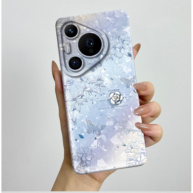 

For Huawei Pura 70 Pro Case Pretty Butterfly Flower Soft Silicone Phone Case For Huawei Pura 70 Pura70 Pro 70Pro Plus Back Cover Pura 70 Pro Plus