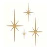 4Pcs Metal Starburst Wall Decoration Retro Mini Mid-Century Starburst Wall Art Sculpture Home Bedroom Living Room Bathroom Wall Decorative Sign