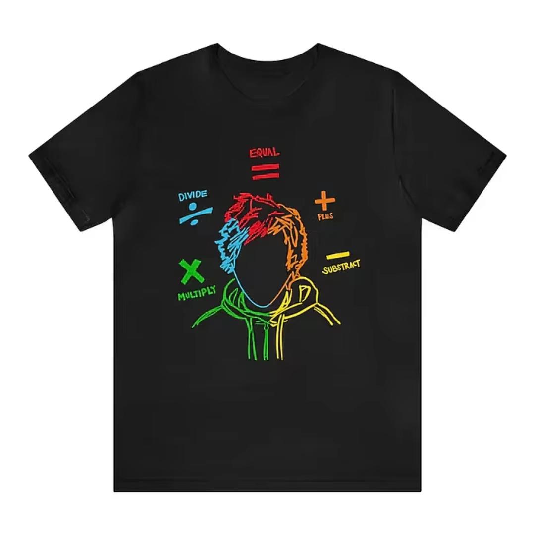 

Ed Sheeran tour graphic 100Cotton shirt unisex Y2k hiphop graphic 2026 Summer Mens Oneck Short sleeve Tshirt fan gift M