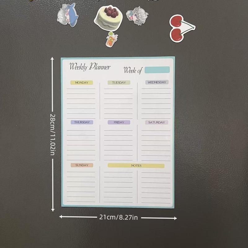 

Стираемый Магнитный Еженедельник Блокнот для Заметок для Холодильника