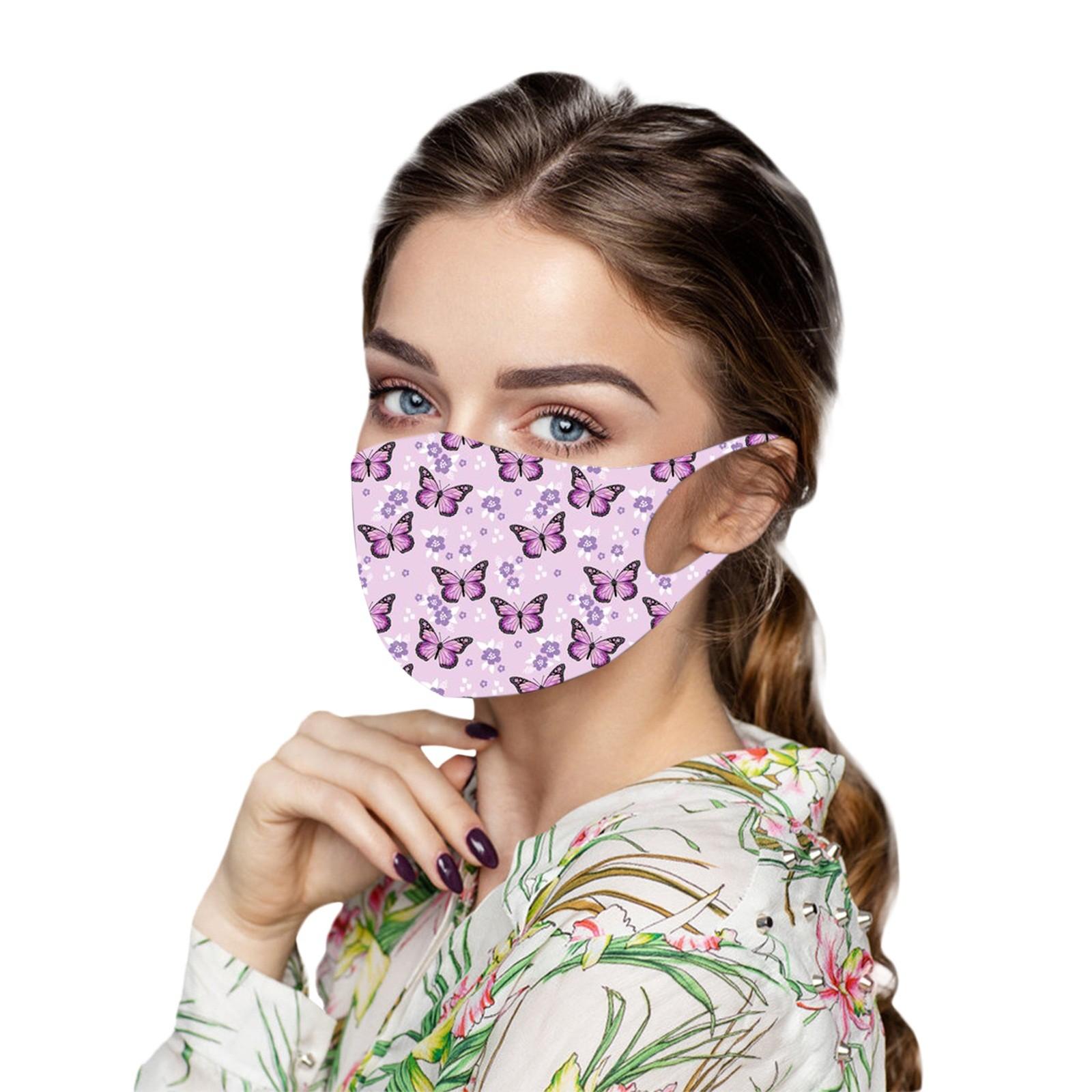 

1 шт. маска для взрослых с принтом из ледяного шелка против пыли и дымки