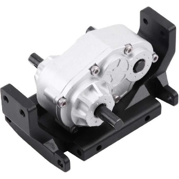Gearbox Transfer Case with Mount, Metal Transfer Case Upgrade Components Parts with Mount Compatible with SCX10 / D90 1/10 RC Crawler Car