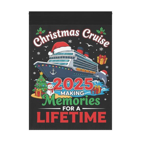 

Wait Your Turn Fat Boys Garden Flag Funny Turkey Santa Claus Thanksgiving Christmas Hanging Banner for Outdoor Porch Yard Decor I