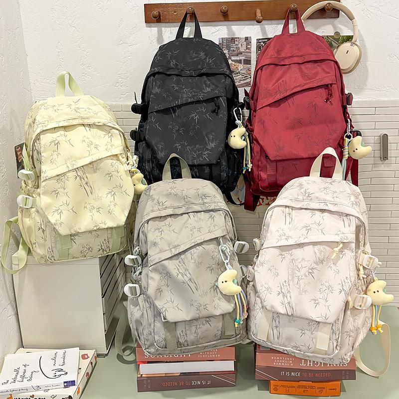 Student Large Capacity Schoolbag Women's Tie-Dye Printed Backpack