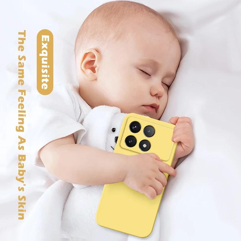 For Xiaomi Mi Poco X6 Pro X6 5G Case Liquid Silicone Phone Cases For Xiaomi Poco X6 Pro X6 Pro PocoX6 Pro 5G Protect Soft Cover