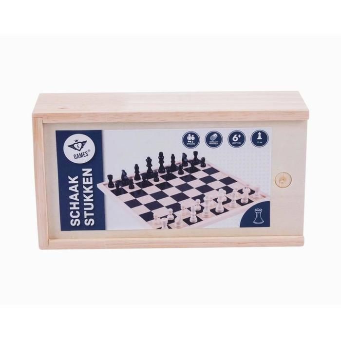 Jeu d'échecs en bois - New Classic Toys - Coffret avec pions en bois