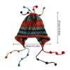 Women Winter Knitted Cap Ball Decor Elastic Thick Autumn Tassel Up Out Winter Hat Hollow Warm Cap Ear Protection Hat