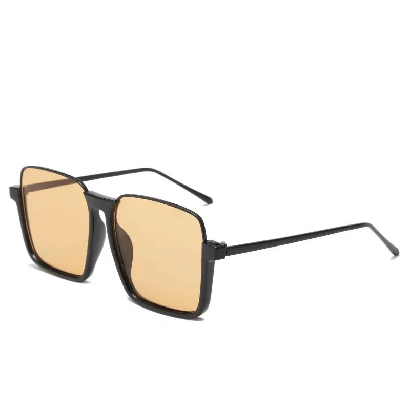 Vintage Large Frame Glasses Fashion Style Same Face Big Face Slimming Women'S Street Photography Sunglasses Uv Protection