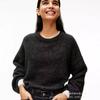 American Lazy Soft Waxy Gray Pullover Sweater Women's Autumn and Winter Loose Thickened Sheep Wool Crew Neck Knitted Sweater