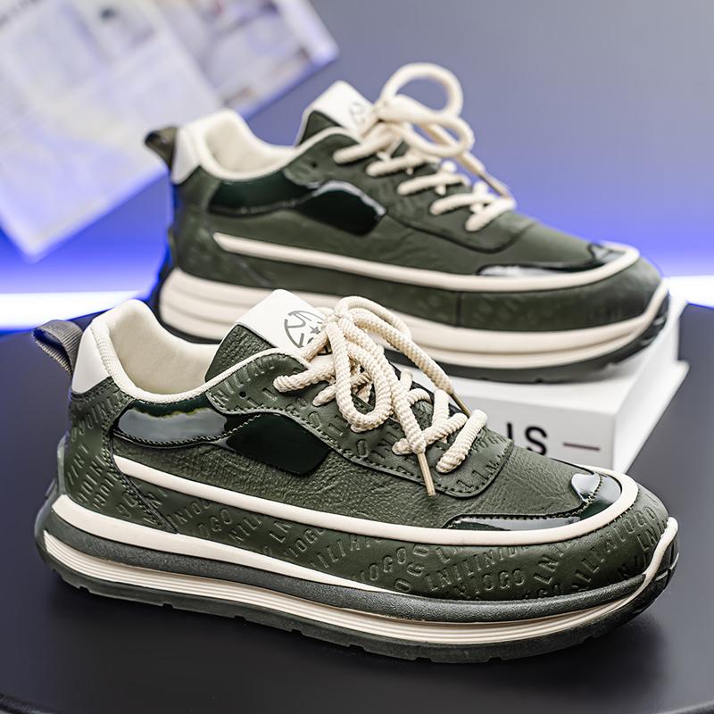 

Casual Sneaker Men s Sneakers Fashion Loafers All-match Sports and Leisure Non-slip Shoes for Men Men s Casual Shoes Round Toe 44 зелёный