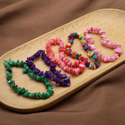 New Style Women Bracelet Natural Shell Dyed Gravel Bracelet For Women Birthday Lucky Gift Chain 18 CM
