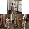 Pure Desire Green Casual Dress With Knit Fabric For Summer Chic Women