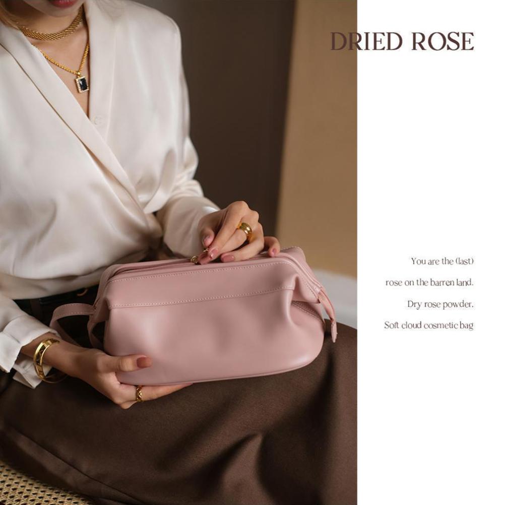 Bærbar Reise Kosmetikkveske PU Lær Kosmetikkoppbevaringsveske Stor Kapasitet Sminkeveske