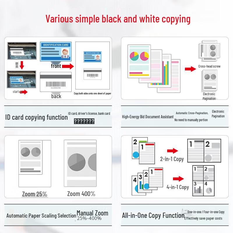Sharp BP-M2522XA3 A4 Black & White Multifunction Laser Printer CN plug (adapter included)