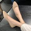 2025 spring and summer new fashionable breathable flat-soled Doudou shoes shallow mouth one pedal lazy shoes flying woven pointed single shoes